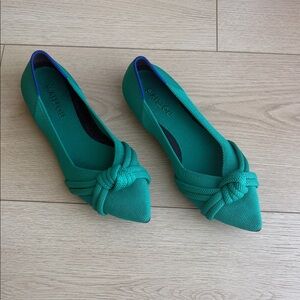 Rothy's Emerald Green Knot Flats